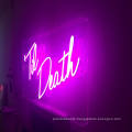 DINGYI SIGN Custom Made Led 3D Til Death Acrylic Neon Signs Wedding Decoration